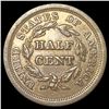 Image 2 : 1851 Braided Hair Half Cent CLOSELY UNCIRCULATED