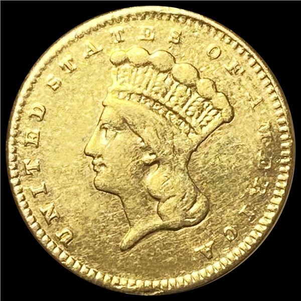 1862 Rare Gold Dollar NEARLY UNCIRCULATED