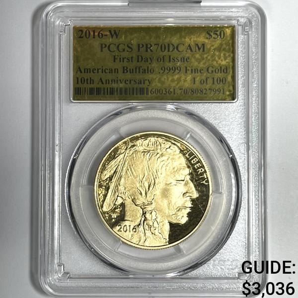2016-W $50 Gold (.9999) American Buffalo