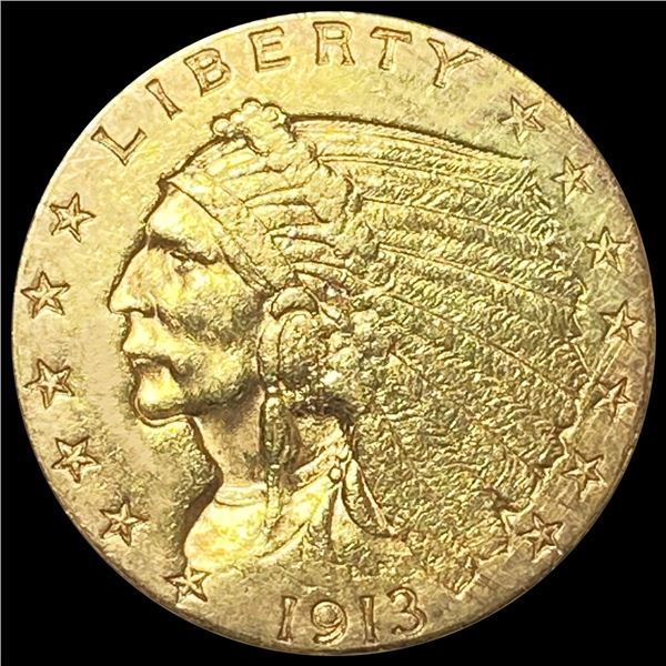 1913 $2.50 Gold Quarter Eagle CLOSELY