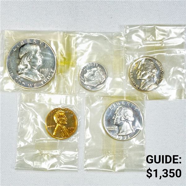 1951 Proof Set (5) Coins