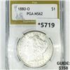 1880-O Morgan Silver Dollar PGA-MS62