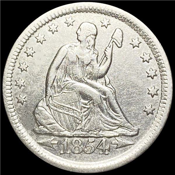 1854 Seated Liberty Quarter CLOSELY UNCIRCULATED