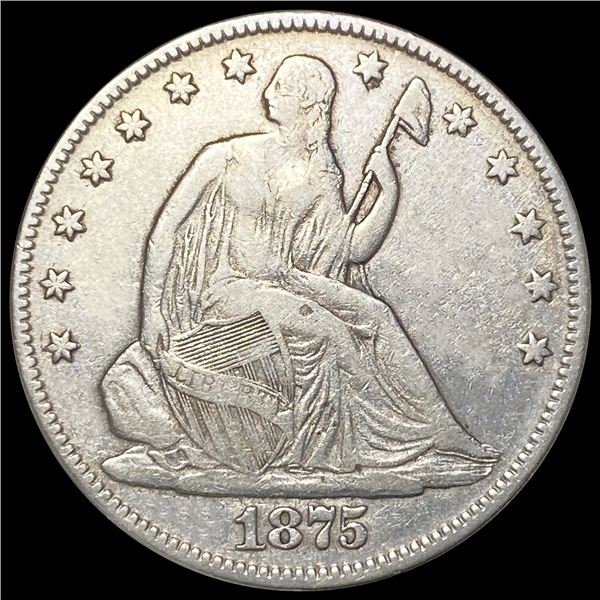 1875 Seated Liberty Half Dollar LIGHTLY
