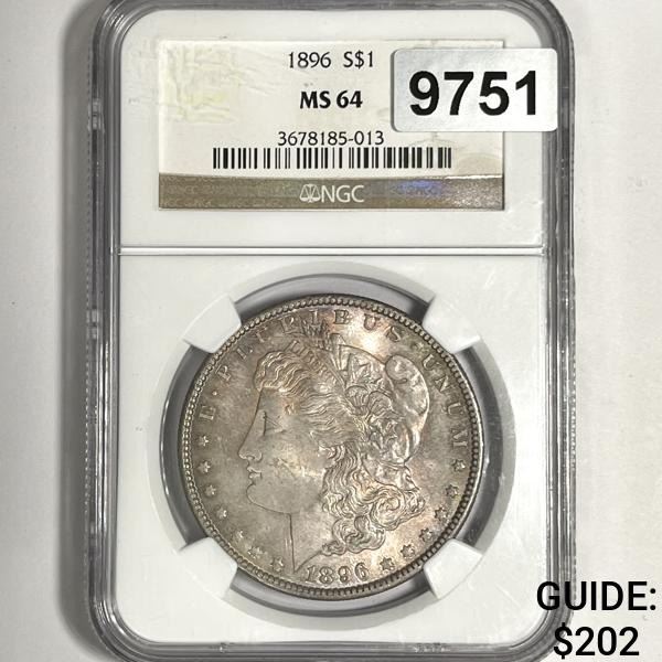 1896 Morgan Silver Dollar NGC-MS64