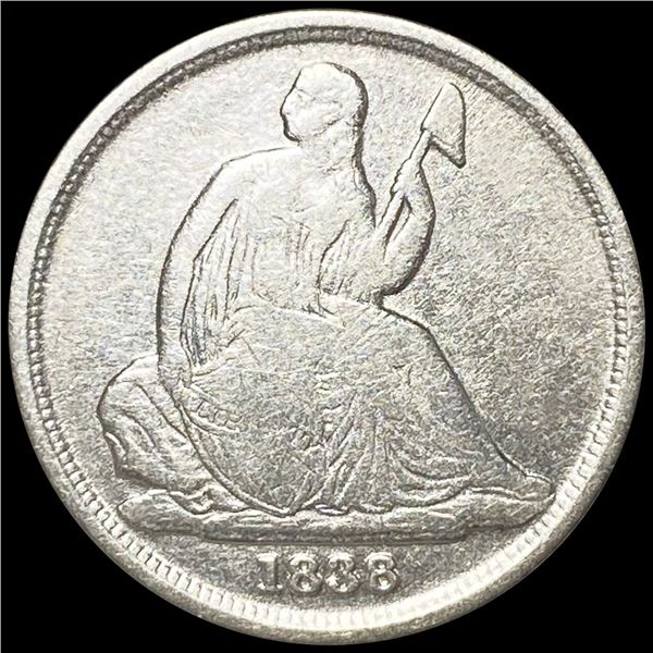 1838-O No Stars Seated Liberty Dime NICELY CIRC
