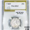 Image 1 : 1857 Seated Liberty Quarter PGA-MS61