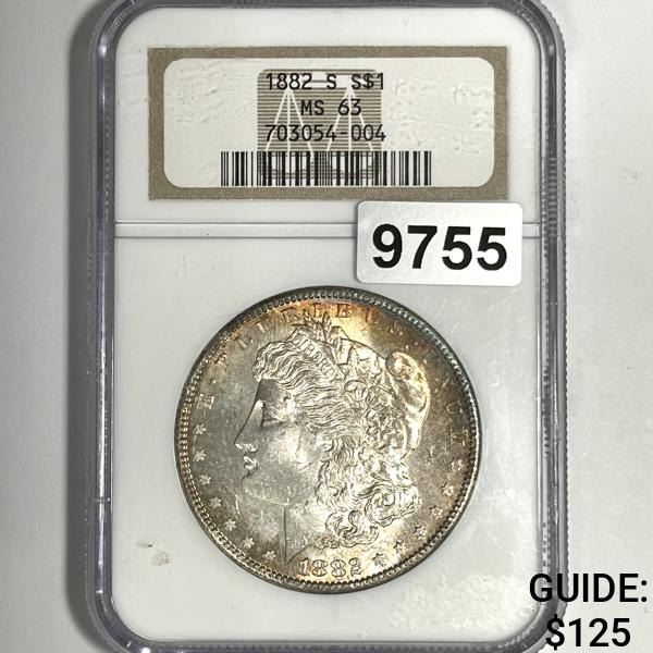 1882-S Morgan Silver Dollar NGC-MS63