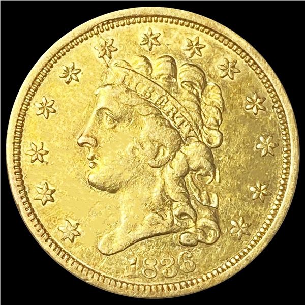 1836 $2.50 Gold Quarter Eagle CLOSELY
