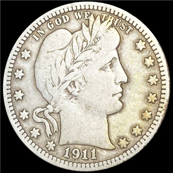1911-D Barber Quarter LIGHTLY CIRCULATED
