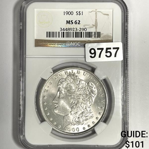 1900 Morgan Silver Dollar NGC-MS62