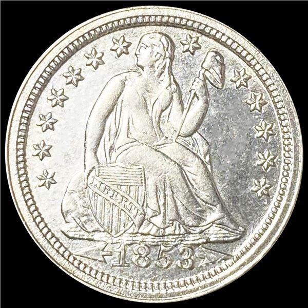 1853 Arrows Seated Liberty Dime UNCIRCULATED