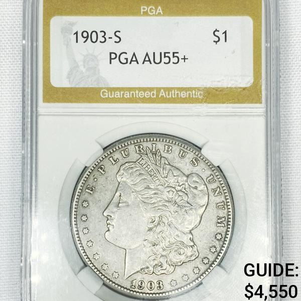 1903-S Morgan Silver Dollar PGA-AU55+