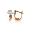 Genuine 0.40 ctw Diamond Anniversary Earrings 14KT Rose Gold - REF-59V2W