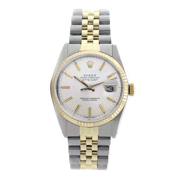 Rolex Pre-owned 36mm Mens Silver Two Tone