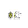 Image 1 : Genuine 4.3 ctw Peridot & Diamond Earrings 14KT White Gold - REF-102P8H