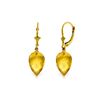 Image 1 : Genuine 19 ctw Citrine Earrings 14KT Yellow Gold - REF-35P9H
