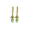 Image 1 : Genuine 3.4 ctw Peridot Earrings 14KT Yellow Gold - REF-26Z6N