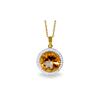 Image 1 : Genuine 6.2 ctw Citrine & Diamond Necklace 14KT Yellow Gold - REF-70P6H