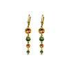 Image 1 : Genuine 7.8 ctw Citrine & Peridot Earrings 14KT Yellow Gold - REF-46Y3F