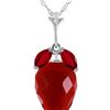 Image 1 : Genuine 13.5 ctw Ruby Necklace 14KT White Gold - REF-34X3M