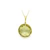 Image 1 : Genuine 17 ctw Quartz Lemon Necklace 14KT Yellow Gold - REF-44R4P