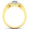 Image 2 : Natural 2.57 CTW Aquamarine & Diamond Ring 14K Yellow Gold - REF-65K2W