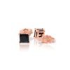 Image 1 : Genuine 1.0 ctw Black Diamond Earrings 14KT Rose Gold - REF-46V7W