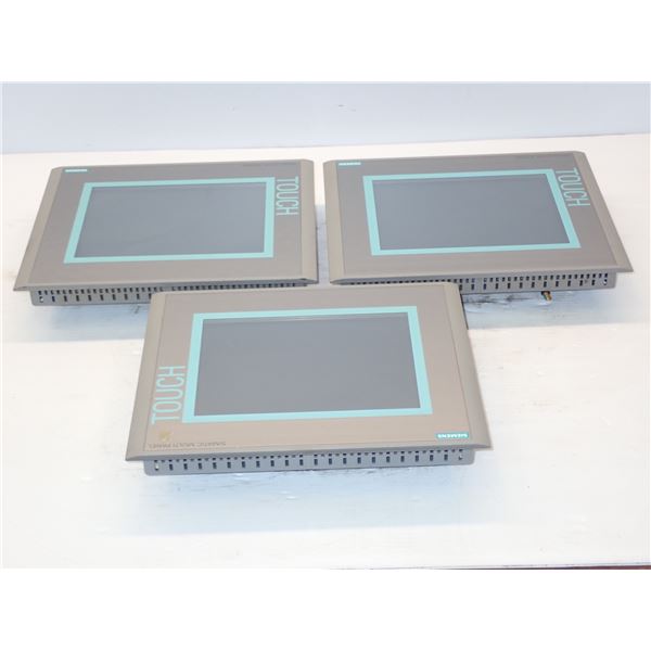 (3) Siemens # 1P 6AV6 643 - 0CD01 - 1AX1 MP277 10" Touch Screens