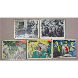 LOT OF 5 1950 HOPALONG CASSIDY TOPPS TRADING CARDS