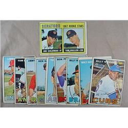 LOT OF 10 1967 TOPPS BASEBALL CARDS - INCL. ROOKIE
