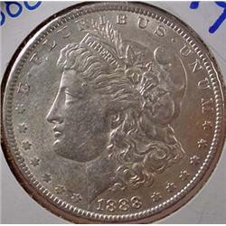 1888-P MORGAN SILVER DOLLAR - XF