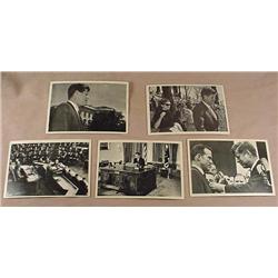 LOT OF 5 1963 TOPPS JOHN F KENNEDY TRADING CARDS
