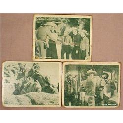 LOT OF 3 1950 HOPALONG CASSIDY TOPPS TRADING CARDS