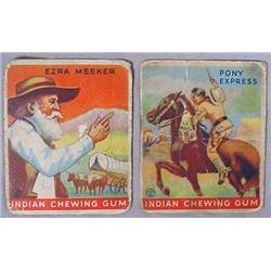 LOT OF 2 C. 1930'S GOUDEY INDIAN GUM CARDS NO. 75 