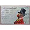 Image 1 : 1906 BLACK AMERICANA POSTCARD - WHO IS NO GENTLEMA