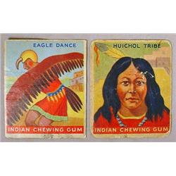 LOT OF 2 C. 1930'S GOUDEY INDIAN GUM CARDS NO. 53 