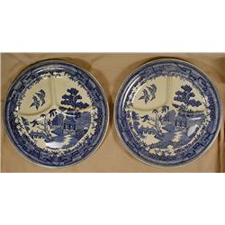 LOT OF 2 STERLING CHINA DIVIDED PLATES