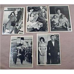 LOT OF 5 1963 TOPPS JOHN F KENNEDY TRADING CARDS