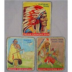 LOT OF 3 C. 1930'S GOUDEY INDIAN GUM CARD NO. 9, 4