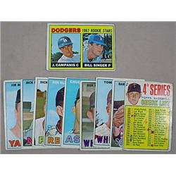 LOT OF 10 1967 TOPPS BASEBALL CARDS - INCL. ROOKIE