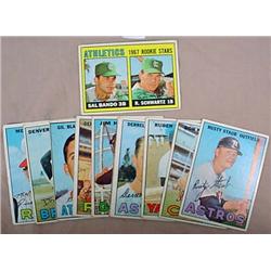 LOT OF 10 1967 TOPPS BASEBALL CARDS - INCL. ROOKIE