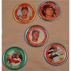 LOT OF 5 1971 TOPPS BASEBALL COINS - INCL. CARL YA