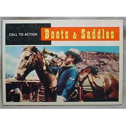 1958 TOPPS GUNSMOKE NO. 65 BOOTS AND SADDLES TRADI