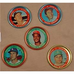 LOT OF 5 1971 TOPPS BASEBALL COINS - INCL. BROOKS 