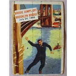 1954 TOPPS SCOOPS NO. 145 TRADING CARD BRODIE JUMP