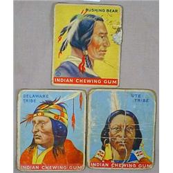 LOT OF 3 C. 1930'S GOUDEY INDIAN GUM CARD NO. 157,