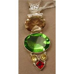 MULTI-GEMSTONE PENDANT