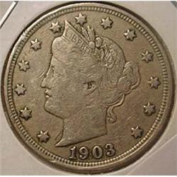 1903 LIBERTY / V NICKEL - CH VF