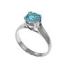 Image 1 : Genuine 1.10 ctw Blue Topaz Ring 14KT White Gold - REF-57R3P